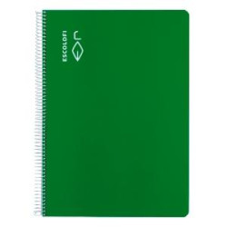 (180939804) ESCOLOFI CUADERNO ESPIRAL 40H A4 70GR PAUTA 3MM C/MARGEN VERDE