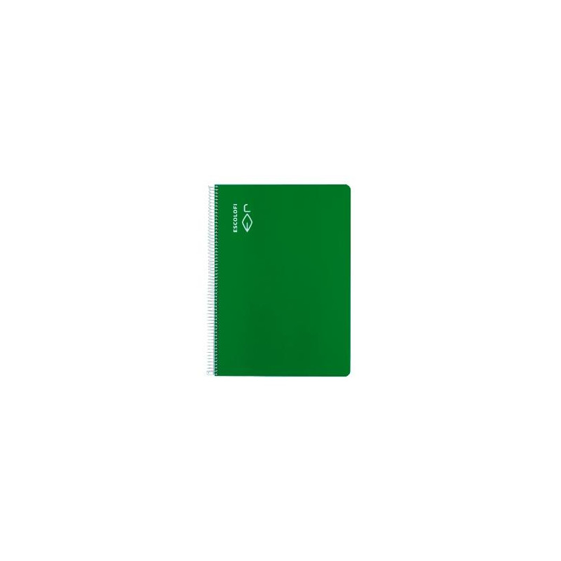 (180939804) ESCOLOFI CUADERNO ESPIRAL 40H A4 70GR PAUTA 3MM C/MARGEN VERDE