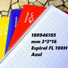 (180946105) ESCOLOFI CUADERNO ESPIRAL 100H FOLIO 70GR MILIMETRADO 3X3X16 AZUL