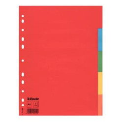 (100199) ESSELTE SEPARADORES MULTITALADRO CARTÓN A4 5 POSICIONES COLORES