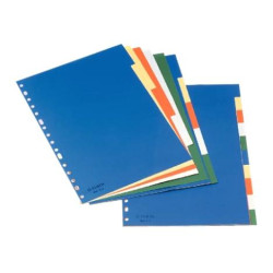 (11710) ESSELTE SEPARADORES 10 POSICIONES A4 PP COLORES CON CARÁTULA ÍNDICE CARTÓN BLANCO / NEGRO
