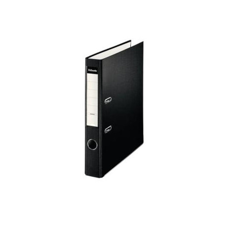 (42308) ESSELTE ARCHIVADOR PALANCA FOLIO LOMO 50MM PP INTERIOR FORRADO EN PAPEL RADO CANTONERAS NEGRO
