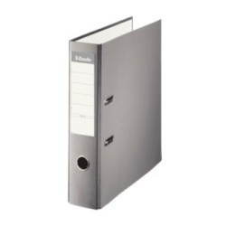 (42322) ESSELTE ARCHIVADOR PALANCA FOLIO LOMO ANCHO PP INTERIOR FORRADO EN PAPEL RADO CANTONERAS GRIS