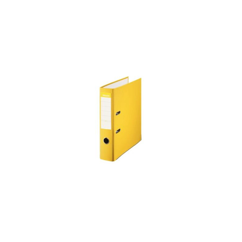 (42324) ESSELTE ARCHIVADOR PALANCA FOLIO LOMO ANCHO PP INTERIOR FORRADO EN PAPEL RADO CANTONERAS AMARILLO