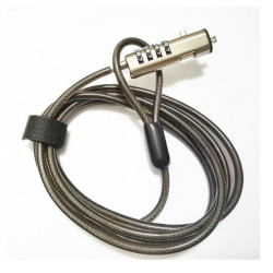(ASLK-D50N05-BK) AISENS CABLE DE SEGURIDAD PARA PORTÁTIL CON COMBINACIÓN NANO COLOR NEGRO