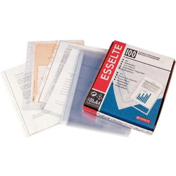 (46106) ESSELTE FUNDA PP CRISTAL 16 TALADROS FOLIO 80 MICRAS -100U-