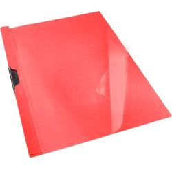 (563730) ESSELTE DOSSIER PRESENTACIÓN CLIP-FILES PVC A4 PINZA METÁLICA VIVIDA ROJO -25UD-