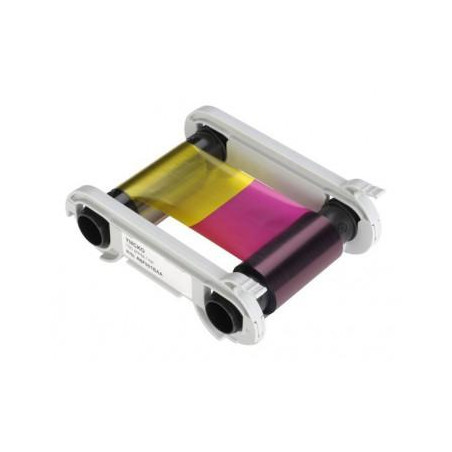 (R5F002EAA) EVOLIS CINTA DE TRANSFERENCIA TÉRMICA DE COLOR CON CINCO PANELES BK / C / M / Y / OVERLAY (200 IMPRESIONES)