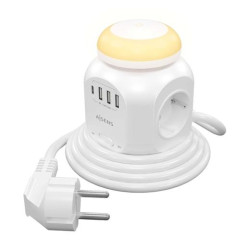 (ASPS-3A1CL01-W) AISENS REGLETA DE ENCHUFES SOBREMESA MULTIFUNCION CON 4 TOMAS + 1XUSB-C