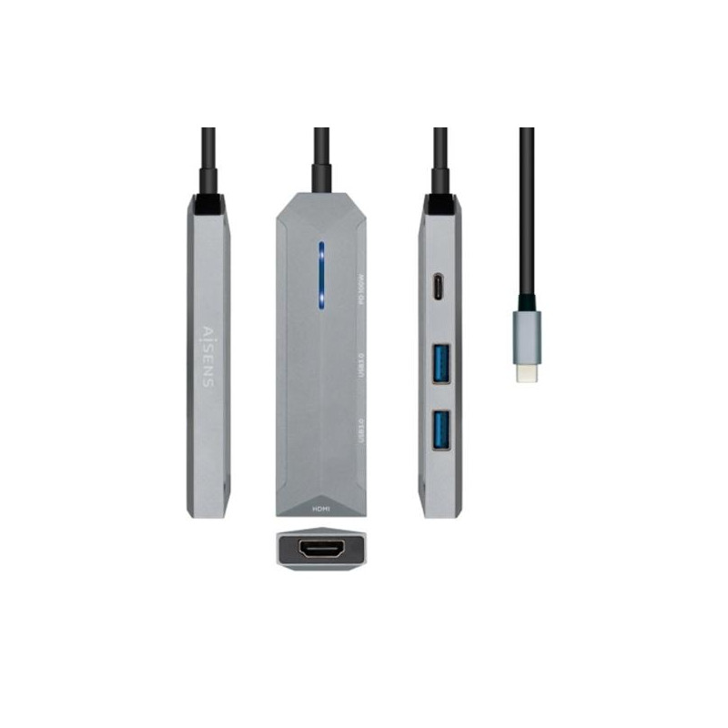 (ASUC-4P002-GR) AISENS DOCK STATION 4 EN 1 USB-C A 1XHDMI (ASUC-4P002-GR) AISENS DOCK STATION 4 EN 1 USB-C A 1XHDMI