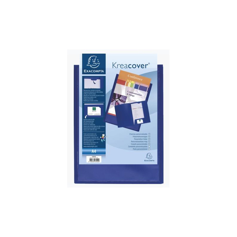 (43502E) EXACOMPTA CARPETA DE PROYECTOS KREA COVER PERSONALIZABLE A4 POLIPROPILENO AZUL UNITARIA (43502E) EXACOMPTA CARPETA DE PROYECTOS KREA COVER PERSONALIZABLE A4 POLIPROPILENO AZUL UNITARIA