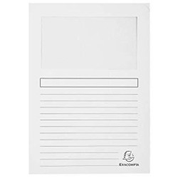 (50110E) EXACOMPTA SUBCARPETA A4 FOREVER CON VENTANA BLANCO 120GR -100U-