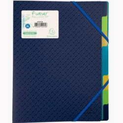 (552572E) EXACOMPTA CLASIFICADOR FOREVER 8 COMPARTIMENTOS 3 SOLAPAS A4 POLIPROPILENO AZUL