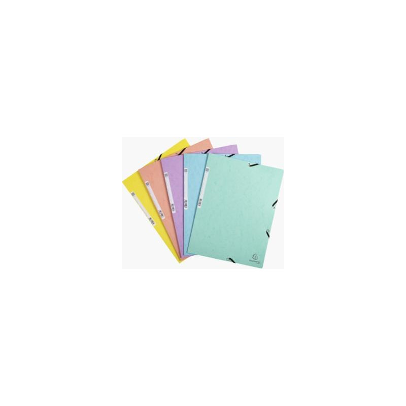 (55560E) EXACOMPTA CARPETA AQUAREL CARTÓN LUSTRADO 400 GR TRES SOLAPAS GOMAS A4 MATE SURTIDOS PASTEL -5U- (55560E) EXACOMPTA CARPETA AQUAREL CARTÓN LUSTRADO 400 GR TRES SOLAPAS GOMAS A4 MATE SURTIDOS PASTEL -5U-
