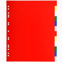 (93H) EXACOMPTA SEPARADORES 12 POSICIONES A4+ PP FLEXIBLE COLORES NEUTROS