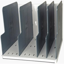 (390740D) EXACOMPTA MODULOTOP CLASIFICADOR VERTICAL CON 5 SEPARADORES A4+ GRIS CLARO/GRIS RATÓN