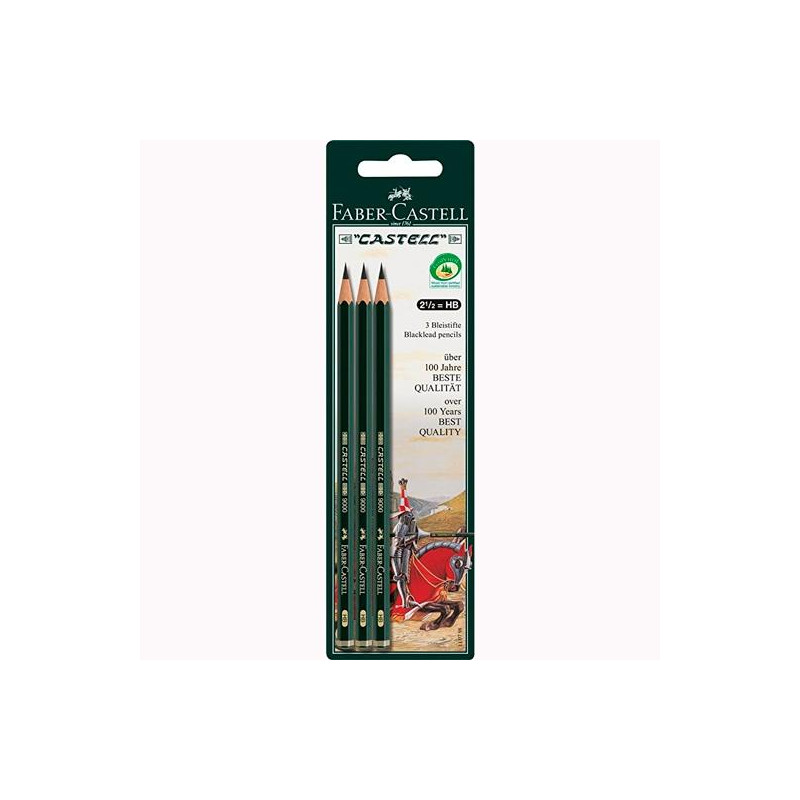 (110798) FABER CASTELL LÁPIZ DE GRAFITO 9000 HB BLISTER 3 UD (110798) FABER CASTELL LÁPIZ DE GRAFITO 9000 HB BLISTER 3 UD