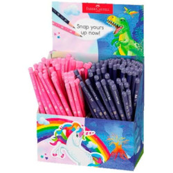 (111550) FABER CASTELL LÁPIZ DE GRAFITO DINOSAURIO & UNICORNIO HB SURTIDO EXPOSITOR 144 UD