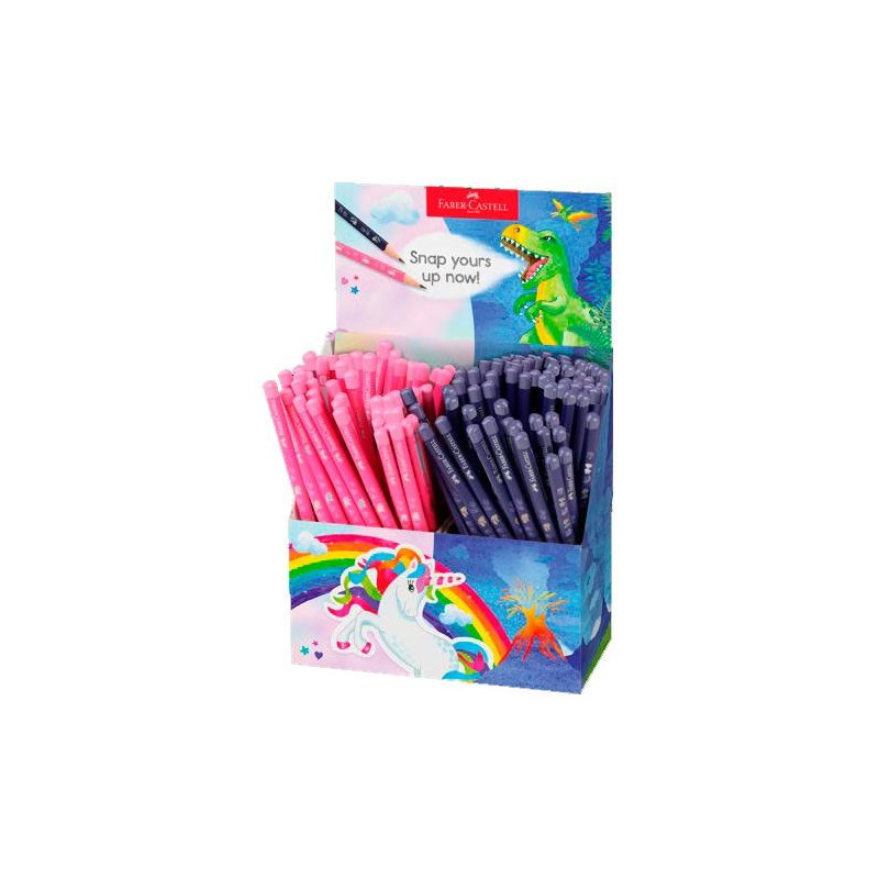 (111550) FABER CASTELL LÁPIZ DE GRAFITO DINOSAURIO & UNICORNIO HB SURTIDO EXPOSITOR 144 UD (111550) FABER CASTELL LÁPIZ DE GRAFITO DINOSAURIO & UNICORNIO HB SURTIDO EXPOSITOR 144 UD