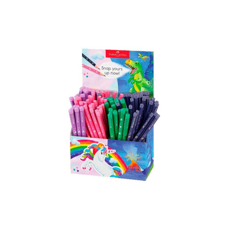 (111555) FABER CASTELL LÁPIZ DE GRAFITO DINOSAURIO & UNICORNIO HB SURTIDO EXPOSITOR 120 UD (111555) FABER CASTELL LÁPIZ DE GRAFITO DINOSAURIO & UNICORNIO HB SURTIDO EXPOSITOR 120 UD