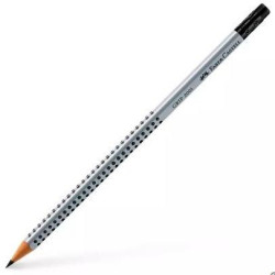 (117200) FABER CASTELL LÁPIZ GRIP ECOLÓGICO C/ GOMA DE BORRAR MOD. 2001 HB GRIS