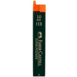 (120900) FABER CASTELL MINAS SUPER-POLYMER 0.9MM HB GRAFITO ESTUCHE 12 UD
