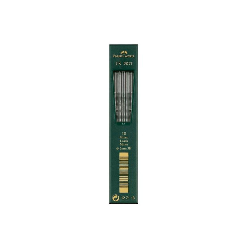 (127113) FABER CASTELL MINAS TK 9071 DIBUJO 2MM 3H ESTUCHE 10UD NEGRO INTENSO (127113) FABER CASTELL MINAS TK 9071 DIBUJO 2MM 3H ESTUCHE 10UD NEGRO INTENSO