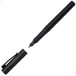 (140960) FABER CASTELL PLUMA ESTILOGRÁFICA GRIP EDITION ALL BLACK M NEGRO