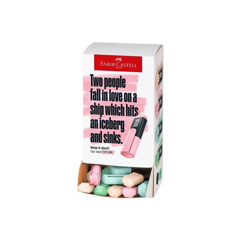 (154201) FABER CASTELL MARCADOR TEXTLINER SURTIDO PASTEL EXPOSITOR CARTÓN 60 UD (154201) FABER CASTELL MARCADOR TEXTLINER SURTIDO PASTEL EXPOSITOR CARTÓN 60 UD