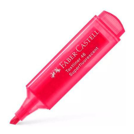 (154621) FABER CASTELL MARCADOR SUPERFLUORESCENTE TEXTLINER 46 ROJO