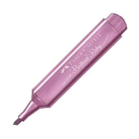 (154691) FABER CASTELL MARCADOR TEXTLINER 46 METÁLICO RUBÍ