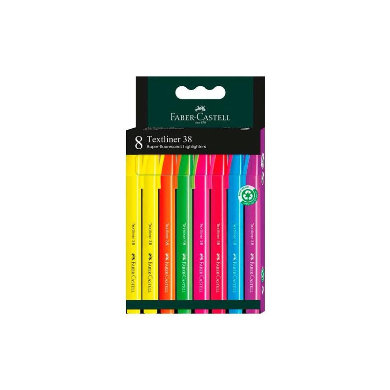 (157778) FABER CASTELL MARCADOR FLUORESCENTE TEXTLINER 38 C/SURTIDOS BLÍSTER 8 UD (157778) FABER CASTELL MARCADOR FLUORESCENTE TEXTLINER 38 C/SURTIDOS BLÍSTER 8 UD