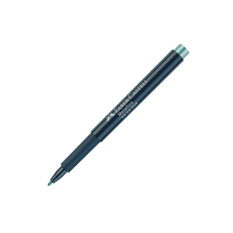 (160792) FABER CASTELL ROTULADOR PUNTA DE FIBRA METALLICS MARKER ICE ICE BLUE -10U-
