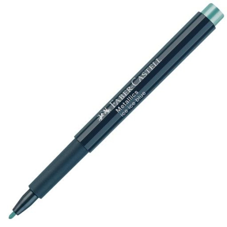 (160792) FABER CASTELL ROTULADOR PUNTA DE FIBRA METALLICS MARKER ICE ICE BLUE -10U-