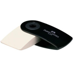 (182410) FABER CASTELL  GOMA DE BORRAR SLEEVE MINI CON FUNDA NEGRO