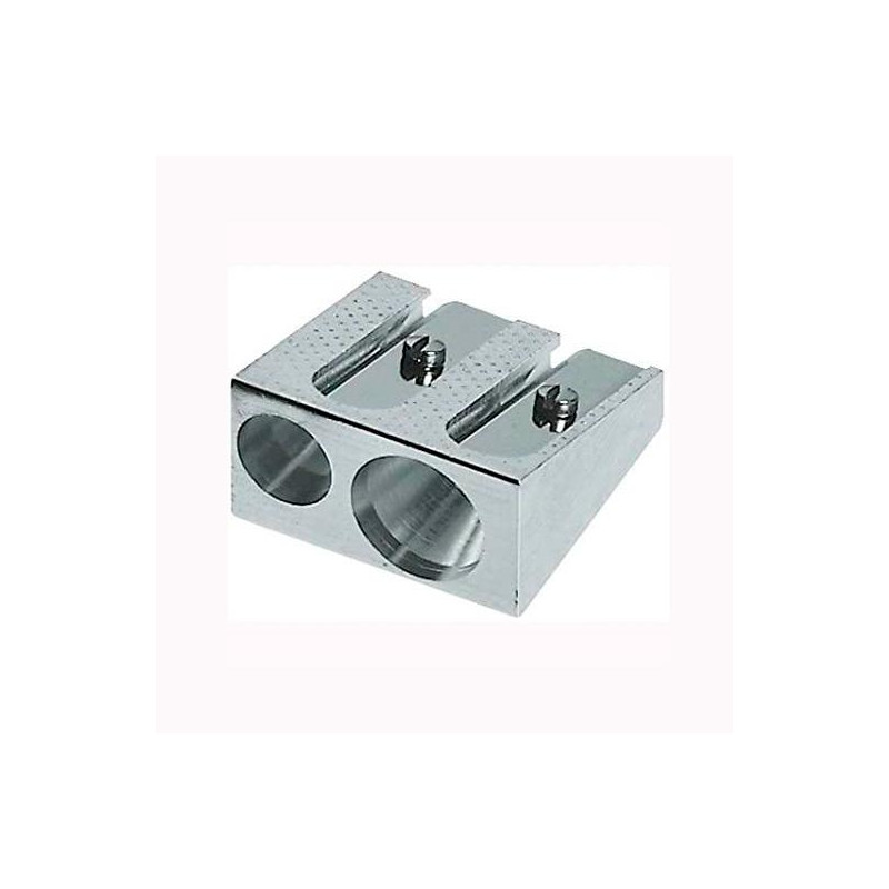 (183400) FABER CASTELL AFILALÁPICES DOBLE 50-34 METAL PLATA (183400) FABER CASTELL AFILALÁPICES DOBLE 50-34 METAL PLATA