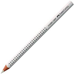 (110901) FABER CASTELL LÁPICES DE COLORES JUMBO GRIP UNICOLOR BLANCO