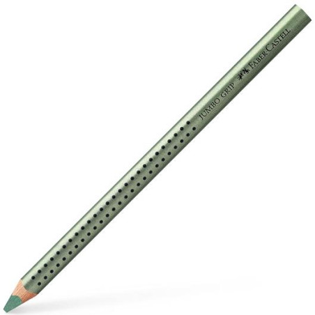 (110985) FABER CASTELL LÁPICES DE COLORES JUMBO GRIP METALLIC UNICOLOR VERDE METÁLICO