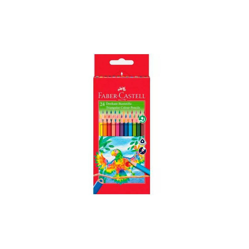(116544) FABER CASTELL LÁPICES DE COLORES TRIANGULAR C/SURTIDOS ESTUCHE 24 UD (116544) FABER CASTELL LÁPICES DE COLORES TRIANGULAR C/SURTIDOS ESTUCHE 24 UD