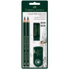 (119398) FABER CASTELL SET DE DIBUJO JUMBO 9000 NEGRO -BLISTER 4 PIEZAS-