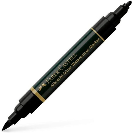 (160499) FABER CASTELL ROTULADOR DOBLE PUNTA FIBRA/PINCEL ALBRECHT DÜRER WATERCOLOUR MARKER NEGRO