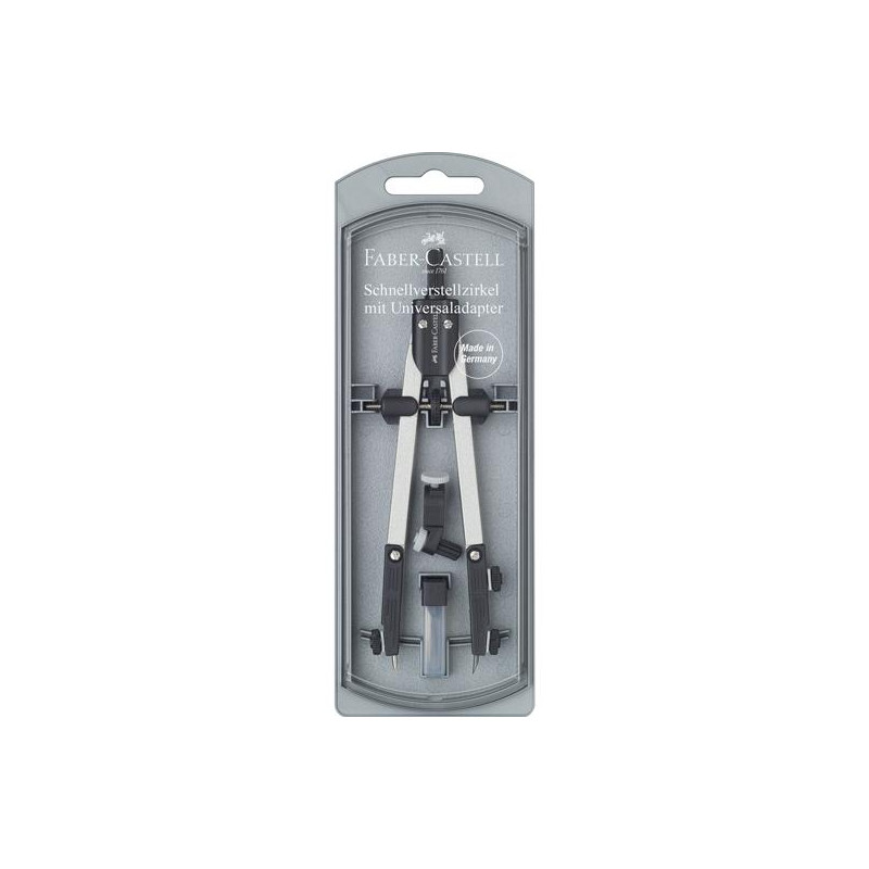 (174035) FABER CASTELL COMPÁS ARTICULADO DE AJUSTE RÁPIDO ADAPTADOR UNIVERSAL 17CM + ACCESORIOS (174035) FABER CASTELL COMPÁS ARTICULADO DE AJUSTE RÁPIDO ADAPTADOR UNIVERSAL 17CM + ACCESORIOS