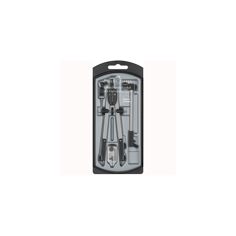 (174045) FABER CASTELL COMPÁS DE AJUSTE RÁPIDO ADAPTADOR UNIVERSAL ALARGADERA Y ACCESORIOS (174045) FABER CASTELL COMPÁS DE AJUSTE RÁPIDO ADAPTADOR UNIVERSAL ALARGADERA Y ACCESORIOS