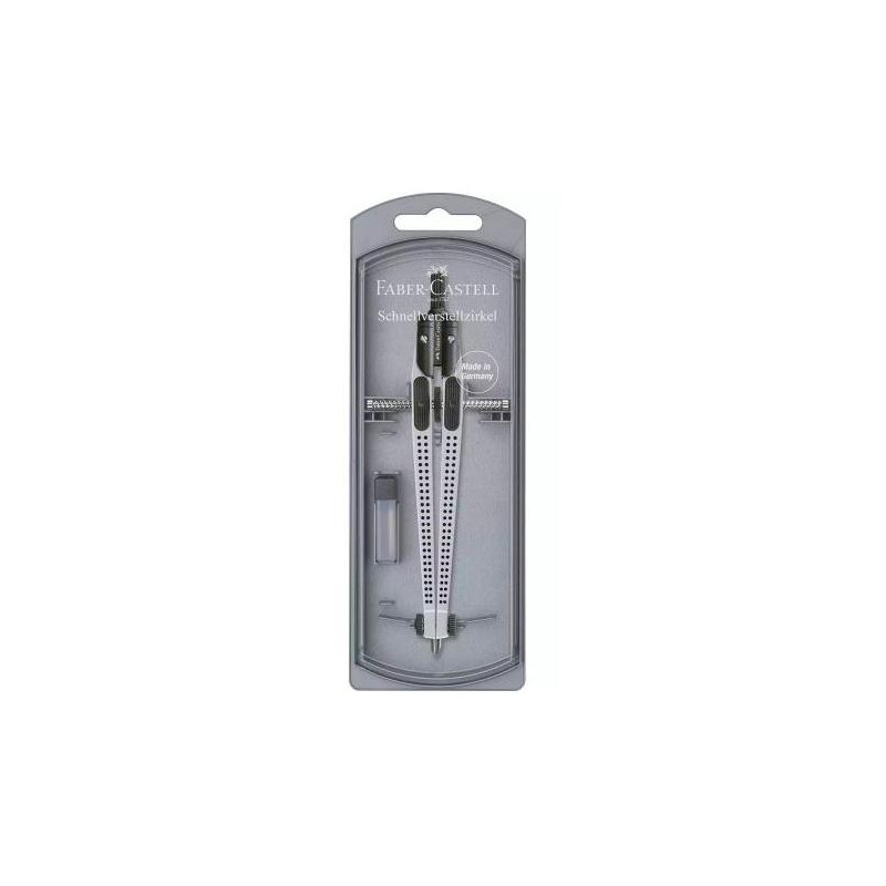 (174472) FABER CASTELL COMPÁS ARTICULADO DE AJUSTE RÁPIDO GRIP PLATEADO (174472) FABER CASTELL COMPÁS ARTICULADO DE AJUSTE RÁPIDO GRIP PLATEADO