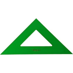 (566-42) FABER CASTELL ESCUADRA SIN GRADUAR 42CM VERDE