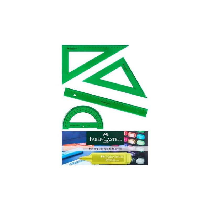(65021/66021) FABER CASTELL JUEGO ESCOLAR DE REGLAS CON HORARIO (65021/66021) FABER CASTELL JUEGO ESCOLAR DE REGLAS CON HORARIO