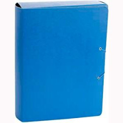 (15938) FABRISA CARPETA DE PROYECTOS 7CM FOLIO CIERRE DE BOTA C/GOMAS CARTÓN GOFRADO AZUL