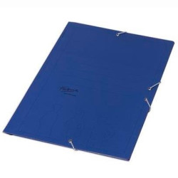 (18983) FABRISA CARPETA DE GOMAS AZUL BASICA SIN  SOLAPAS FOLIO