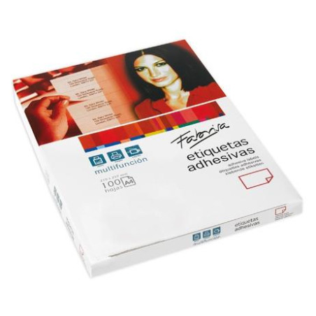 (15305) FABRISA ETIQUETAS ADHESIVAS MULTIFUNCIÓN 70X37MM C/RECTOS 24 X 100H BLANCO