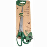 (T25) FAIBO TIJERAS OFICINA 25CM ASIMÉTRICAS MANGO DE PLÁSTICO VERDE OSCURO